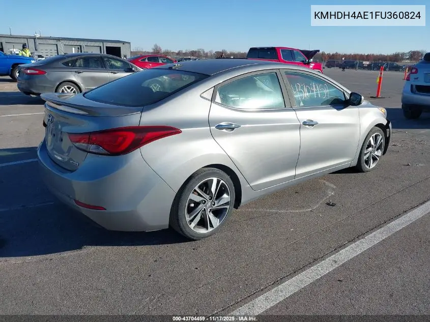 KMHDH4AE1FU360824 2015 Hyundai Elantra Limited