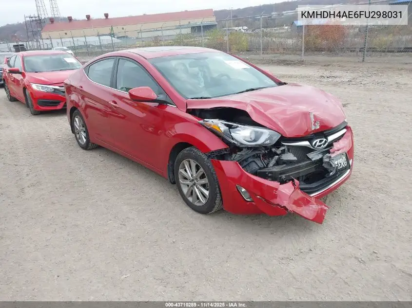 KMHDH4AE6FU298031 2015 Hyundai Elantra Se