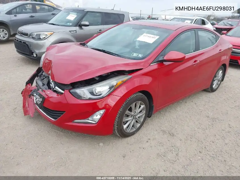 KMHDH4AE6FU298031 2015 Hyundai Elantra Se