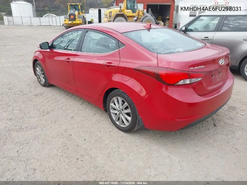 KMHDH4AE6FU298031 2015 Hyundai Elantra Se