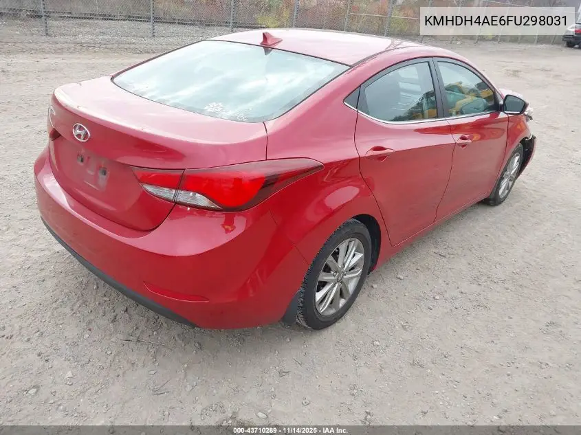 KMHDH4AE6FU298031 2015 Hyundai Elantra Se