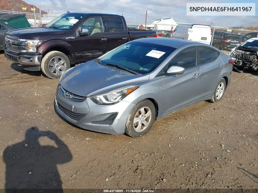 5NPDH4AE6FH641967 2015 Hyundai Elantra Se