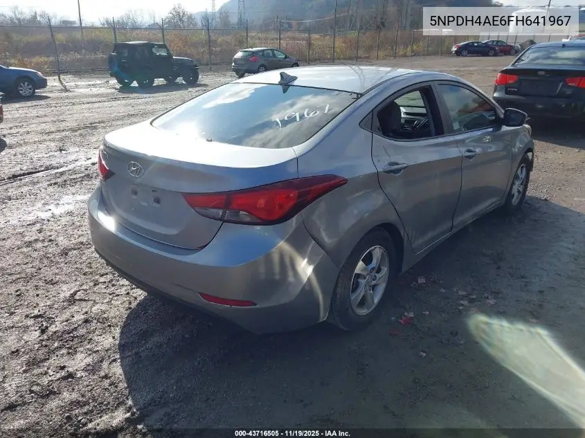 5NPDH4AE6FH641967 2015 Hyundai Elantra Se