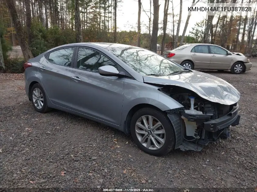 KMHDH4AE1FU387828 2015 Hyundai Elantra Se