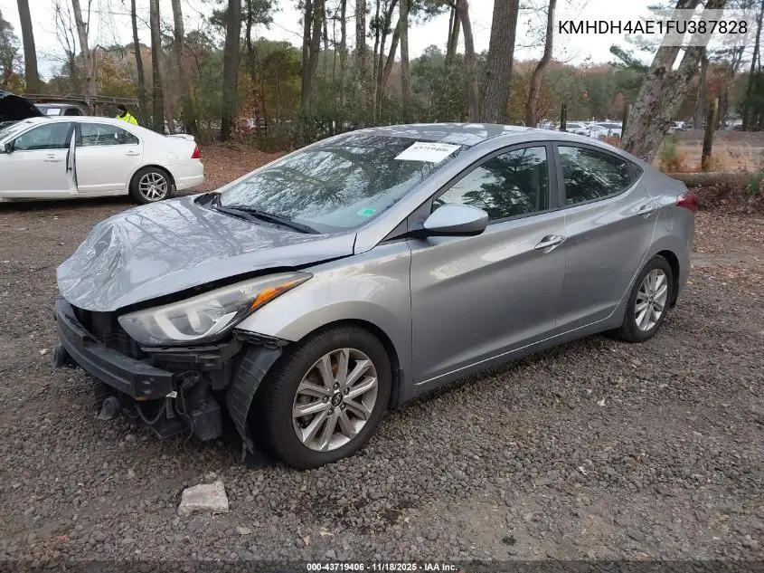 KMHDH4AE1FU387828 2015 Hyundai Elantra Se