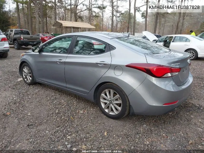 KMHDH4AE1FU387828 2015 Hyundai Elantra Se