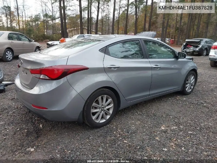 KMHDH4AE1FU387828 2015 Hyundai Elantra Se