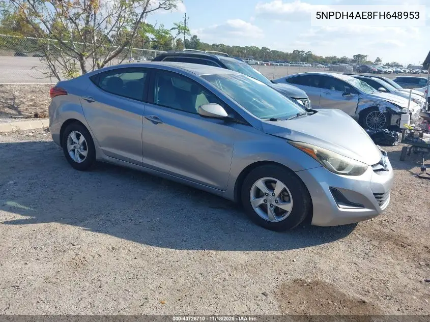 5NPDH4AE8FH648953 2015 Hyundai Elantra Se