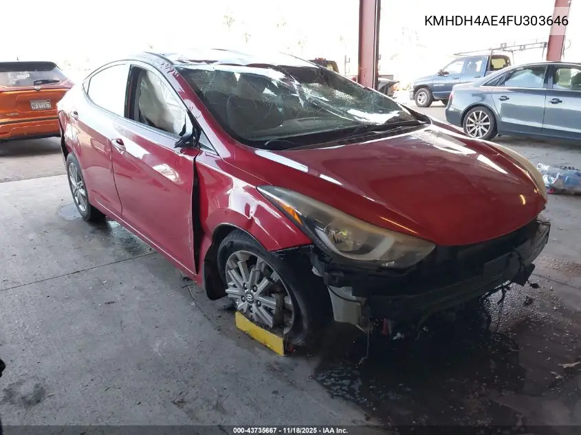KMHDH4AE4FU303646 2015 Hyundai Elantra Se