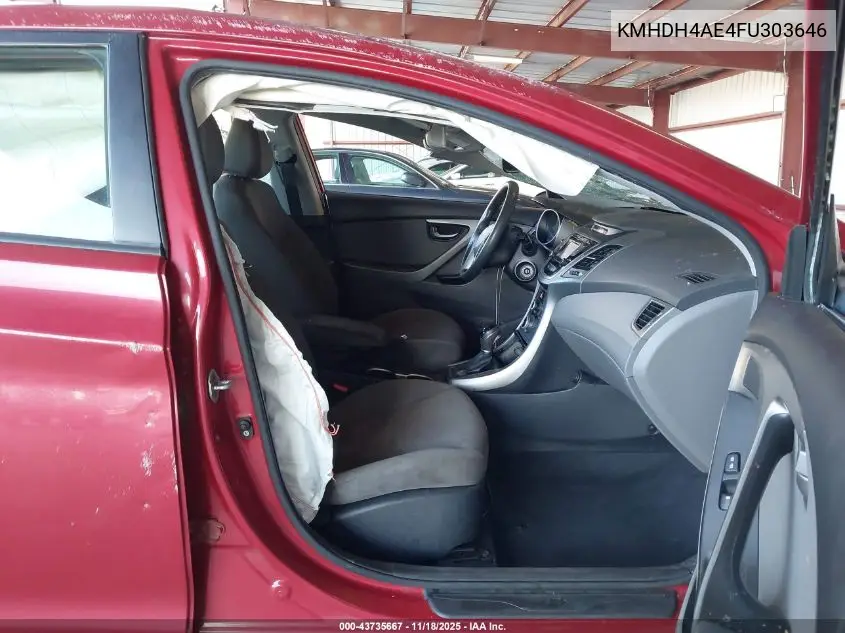 KMHDH4AE4FU303646 2015 Hyundai Elantra Se