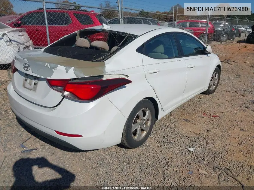 5NPDH4AE7FH623980 2015 Hyundai Elantra Se