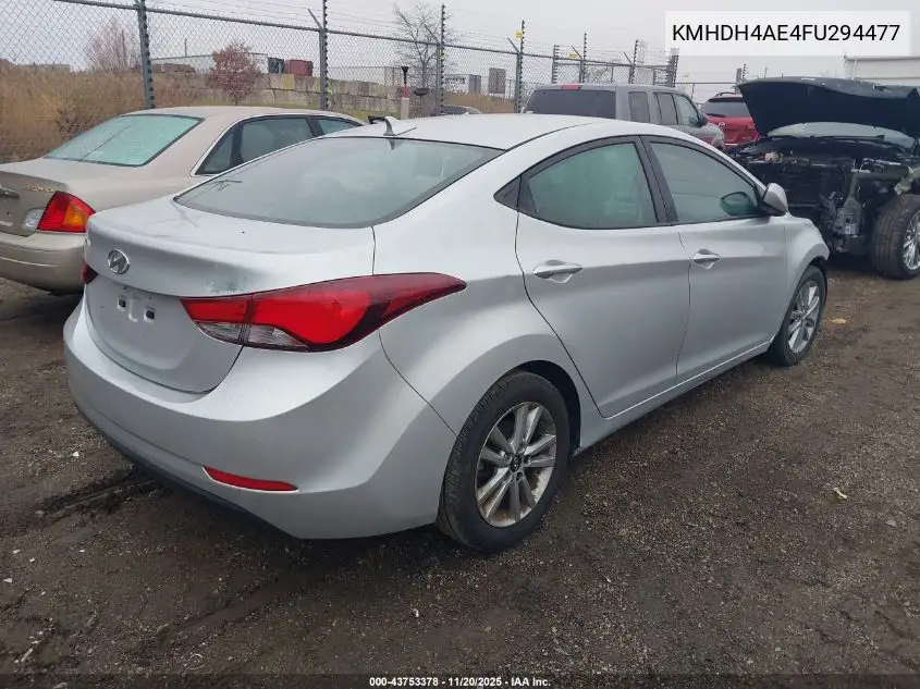 KMHDH4AE4FU294477 2015 Hyundai Elantra Se