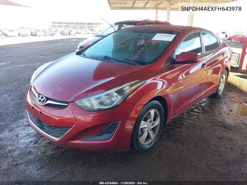 5NPDH4AEXFH643978 2015 Hyundai Elantra Se