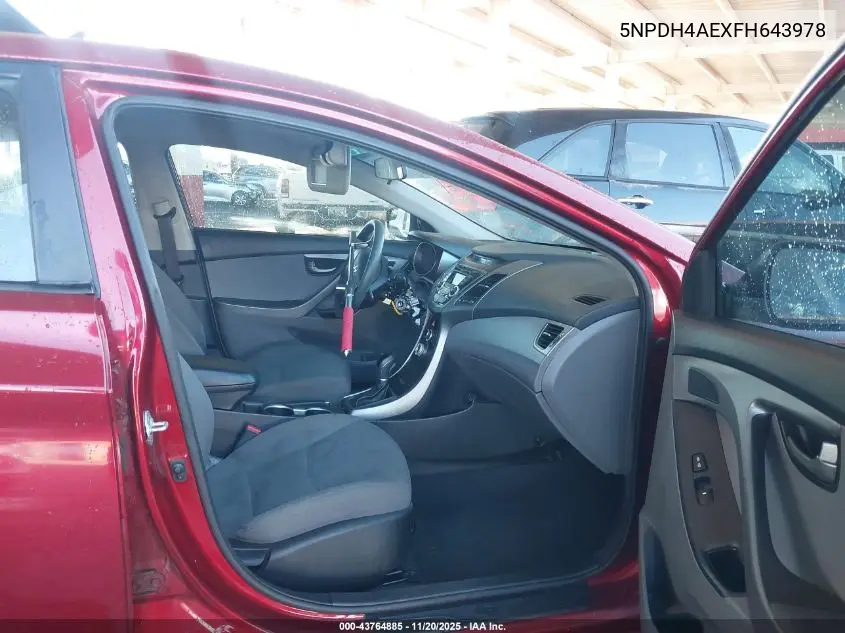 5NPDH4AEXFH643978 2015 Hyundai Elantra Se