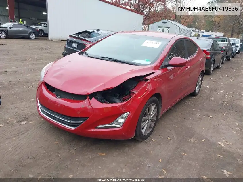 KMHDH4AE6FU419835 2015 Hyundai Elantra Se