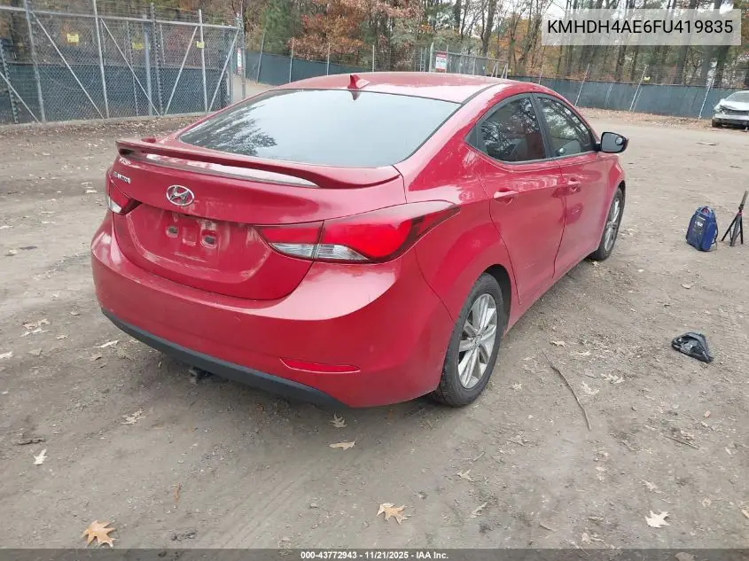 KMHDH4AE6FU419835 2015 Hyundai Elantra Se