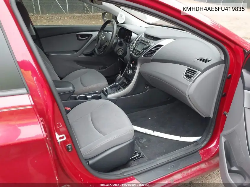 KMHDH4AE6FU419835 2015 Hyundai Elantra Se