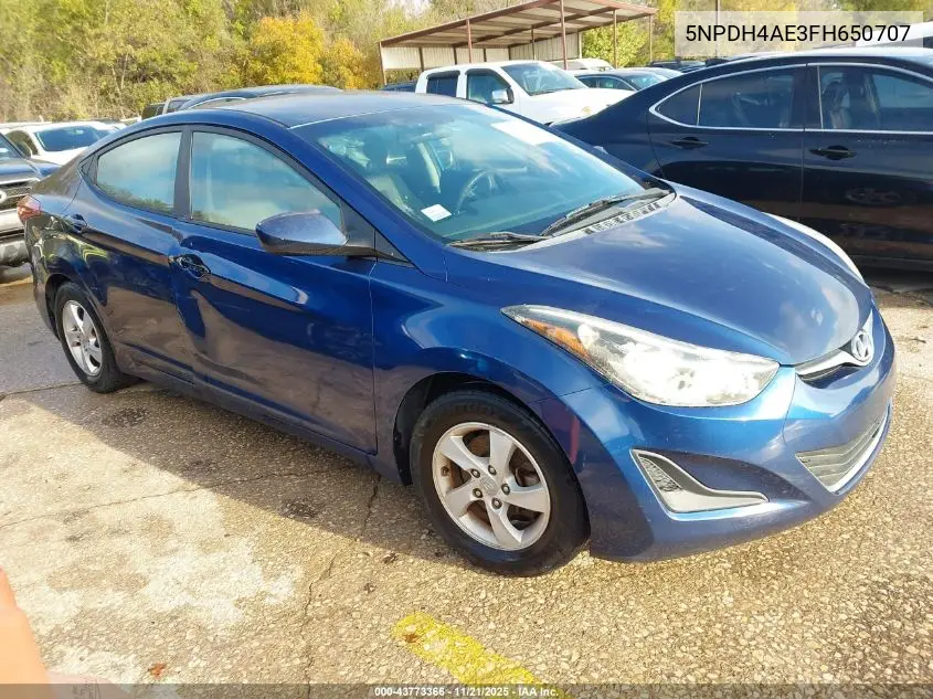 5NPDH4AE3FH650707 2015 Hyundai Elantra Se