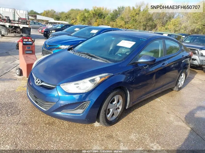 5NPDH4AE3FH650707 2015 Hyundai Elantra Se