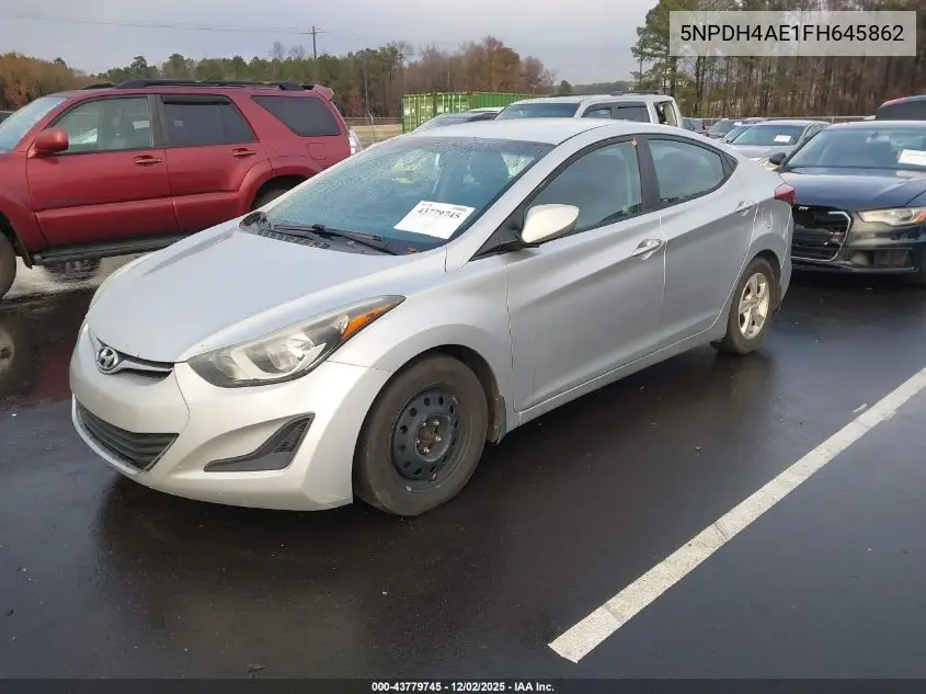 5NPDH4AE1FH645862 2015 Hyundai Elantra Se