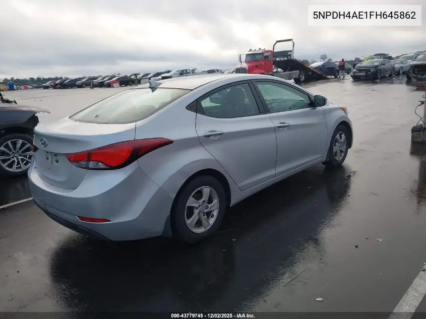 5NPDH4AE1FH645862 2015 Hyundai Elantra Se