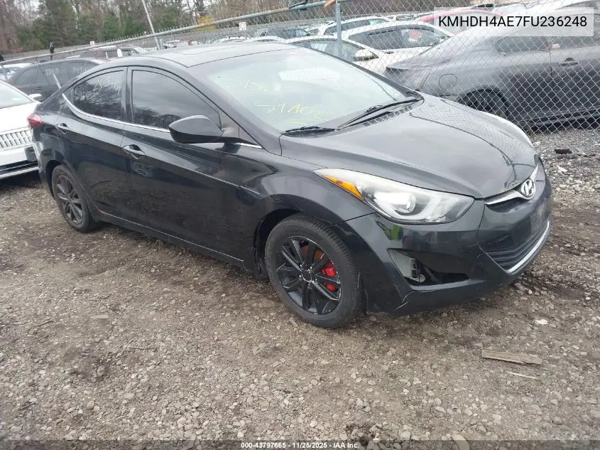 KMHDH4AE7FU236248 2015 Hyundai Elantra Se