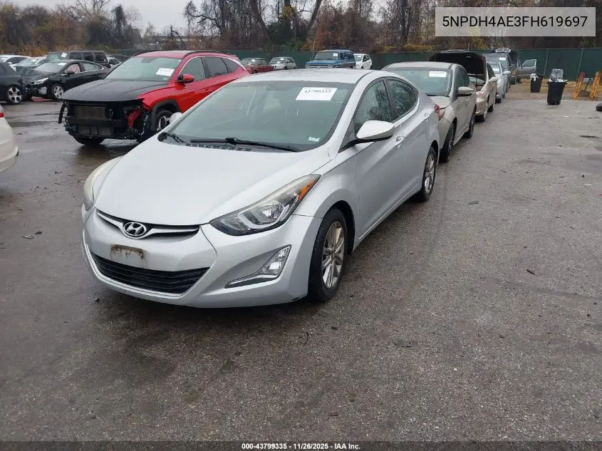 5NPDH4AE3FH619697 2015 Hyundai Elantra Se