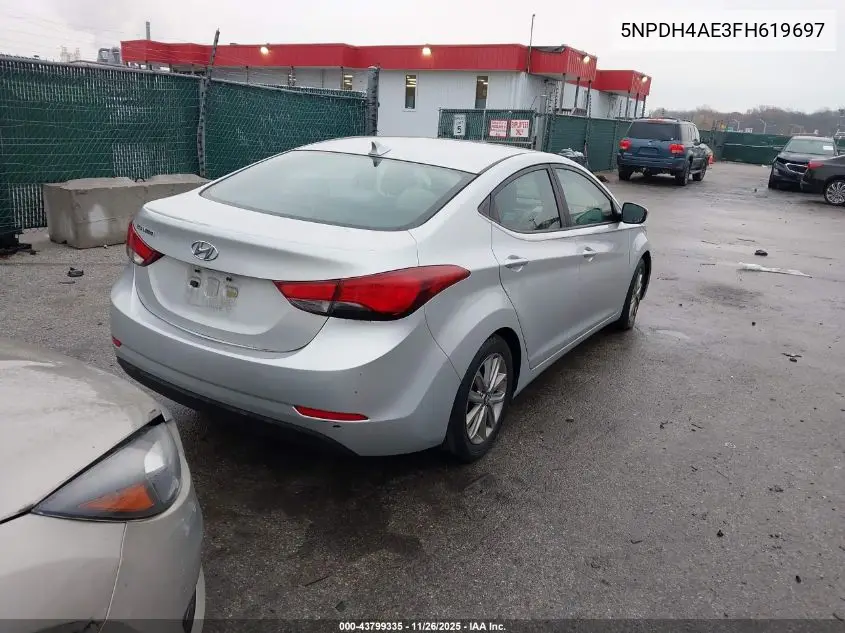 5NPDH4AE3FH619697 2015 Hyundai Elantra Se