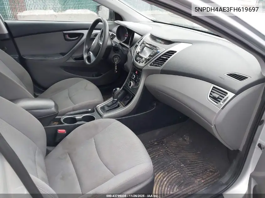 5NPDH4AE3FH619697 2015 Hyundai Elantra Se