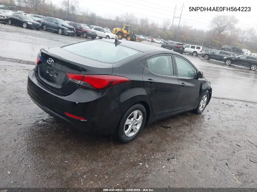 5NPDH4AE0FH564223 2015 Hyundai Elantra Se