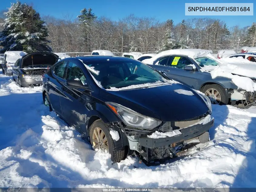 5NPDH4AE0FH581684 2015 Hyundai Elantra Se
