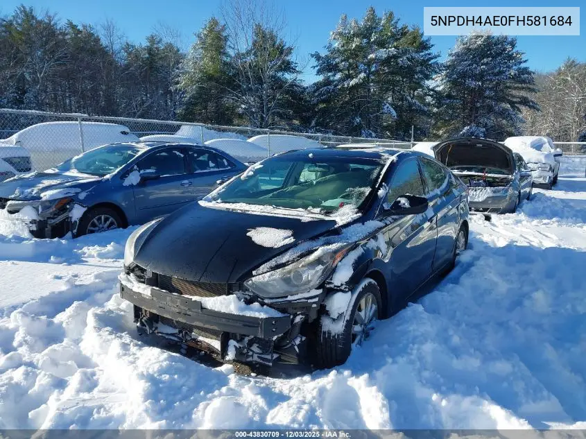 5NPDH4AE0FH581684 2015 Hyundai Elantra Se