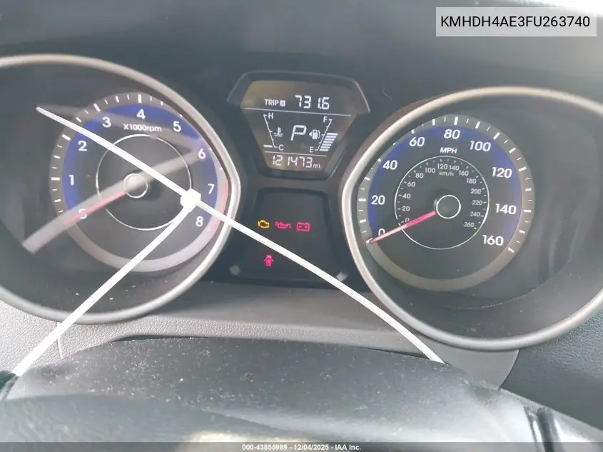 KMHDH4AE3FU263740 2015 Hyundai Elantra Se