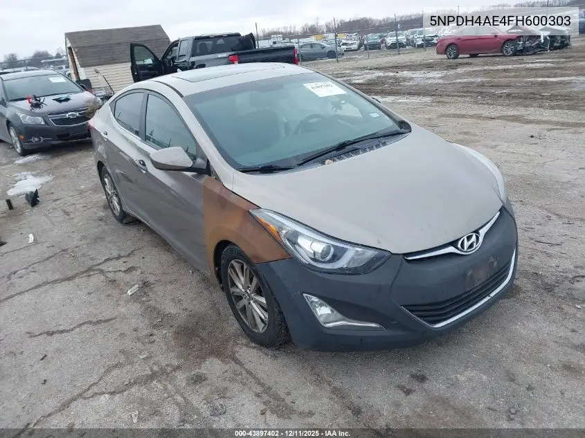 5NPDH4AE4FH600303 2015 Hyundai Elantra Se