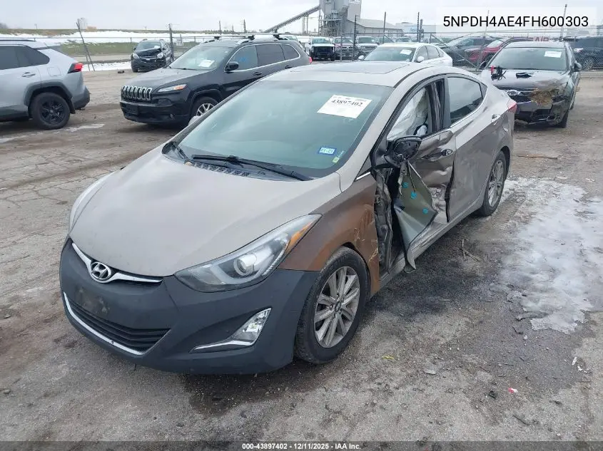 5NPDH4AE4FH600303 2015 Hyundai Elantra Se