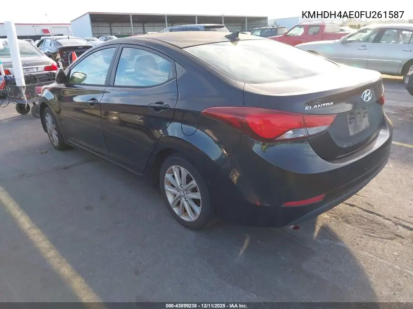 KMHDH4AE0FU261587 2015 Hyundai Elantra Se