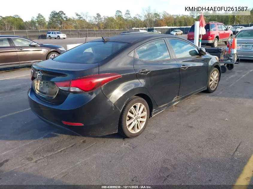 KMHDH4AE0FU261587 2015 Hyundai Elantra Se