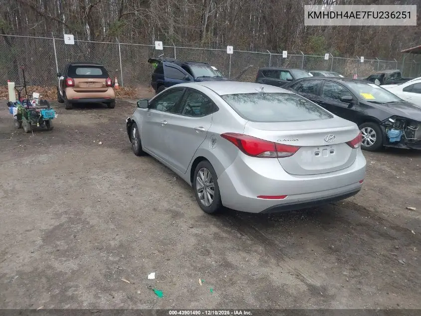 KMHDH4AE7FU236251 2015 Hyundai Elantra Se