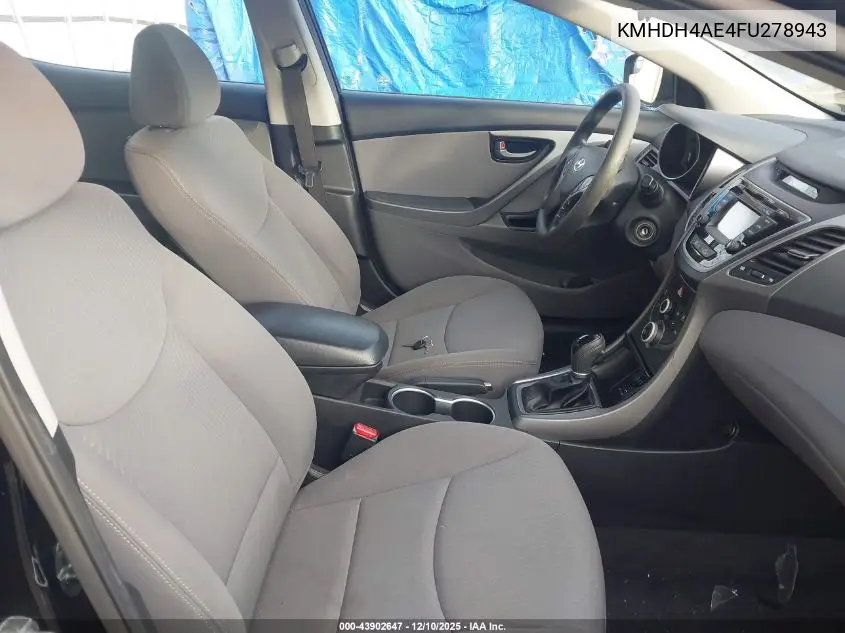 KMHDH4AE4FU278943 2015 Hyundai Elantra Se