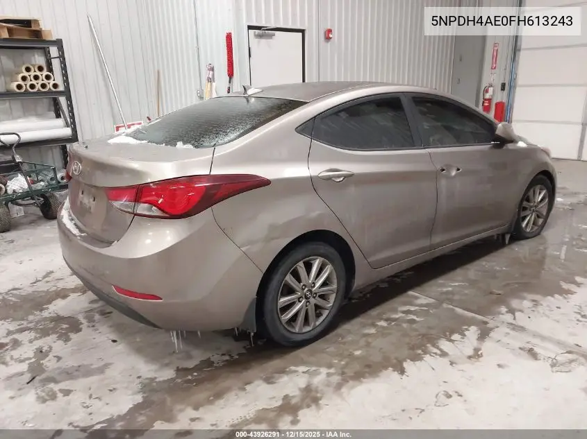 5NPDH4AE0FH613243 2015 Hyundai Elantra Se