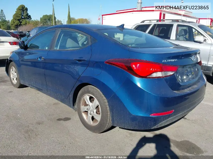 KMHDH4AEXFU223865 2015 Hyundai Elantra Se