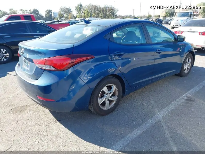 KMHDH4AEXFU223865 2015 Hyundai Elantra Se