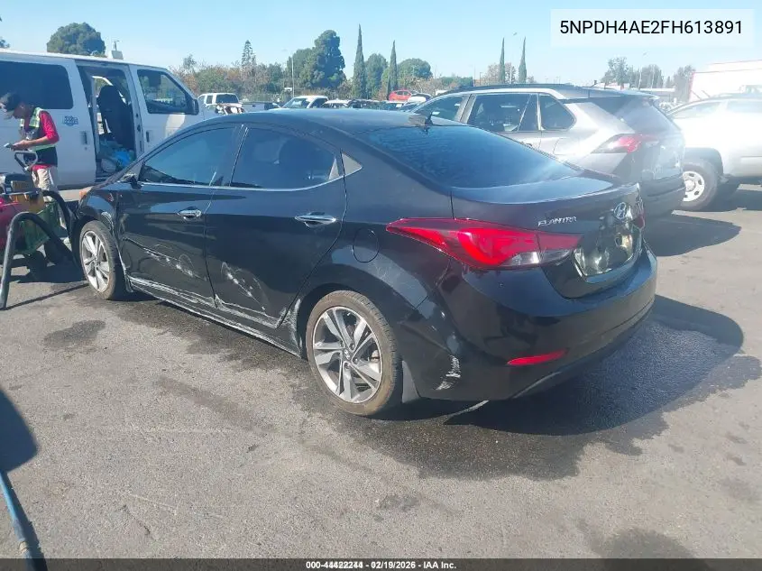 5NPDH4AE2FH613891 2015 Hyundai Elantra Limited
