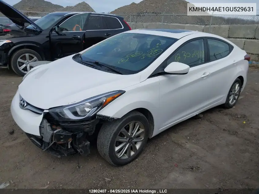 KMHDH4AE1GU529631 2016 Hyundai Elantra Se/Sport/Limited