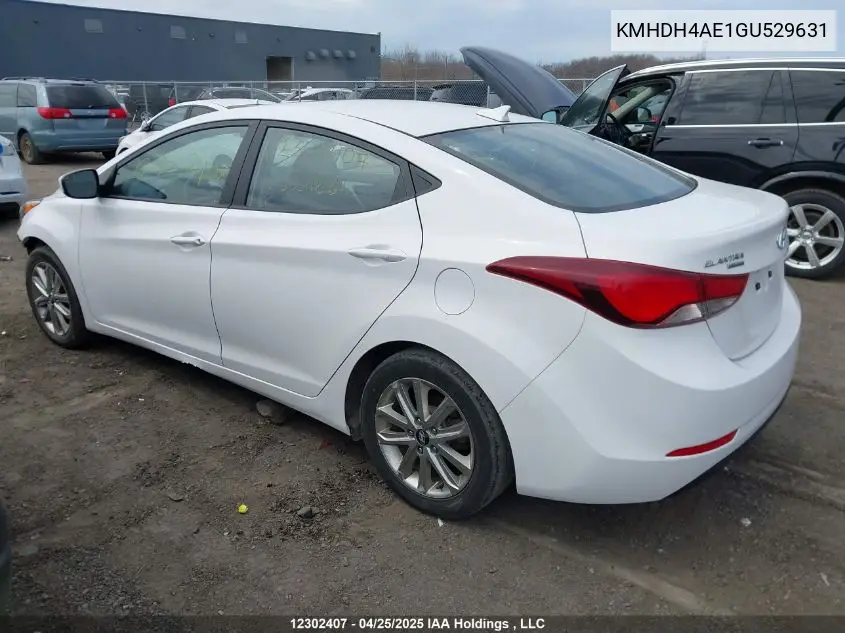 KMHDH4AE1GU529631 2016 Hyundai Elantra Se/Sport/Limited