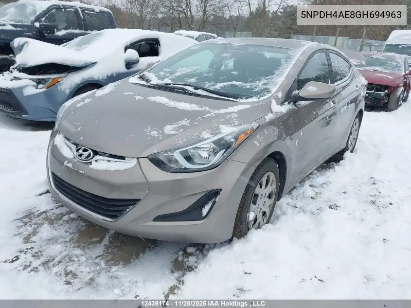 5NPDH4AE8GH694963 2016 Hyundai Elantra Gl