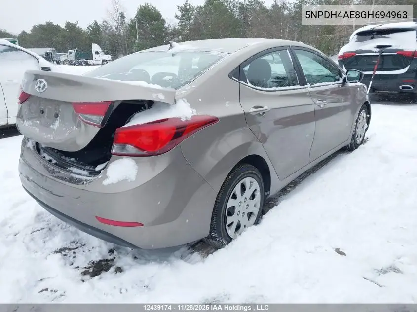 5NPDH4AE8GH694963 2016 Hyundai Elantra Gl