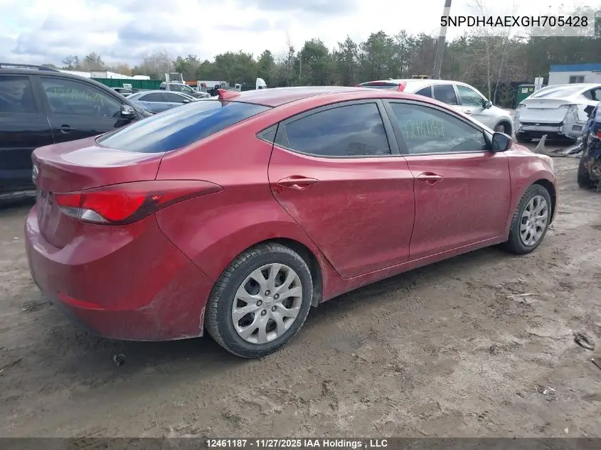 5NPDH4AEXGH705428 2016 Hyundai Elantra