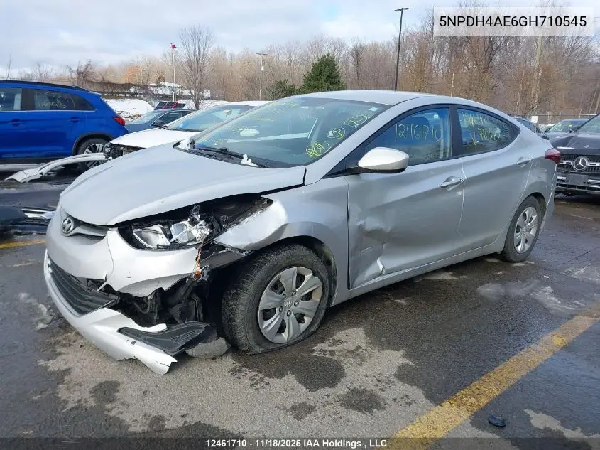 5NPDH4AE6GH710545 2016 Hyundai Elantra L