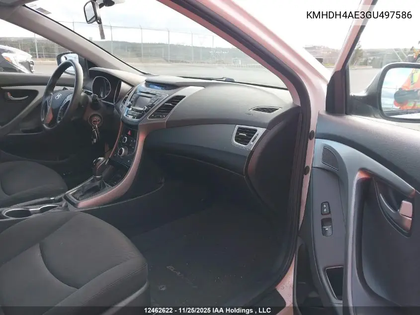 KMHDH4AE3GU497586 2016 Hyundai Elantra Sport Appearance